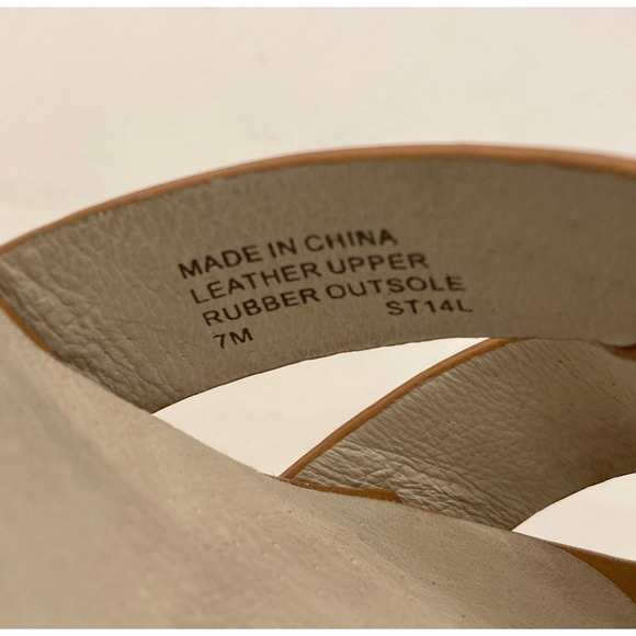 Michael Kors Somerly Wedge Espadrille Sandals Brown Leather Womens 7M Heels Shoe - Picture 5 of 11